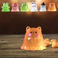 thumbnail image 2 of 12pcs Luminous Resin Mini Halloween Figurines, Glow in The Dark Tiny Ghosts Figurines Plastic Miniature Small Figures to Hide, 2 of 5