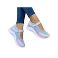 thumbnail image 1 of MAWCLOS Espadrilles Décontractées pour Femmes à Bride à la Cheville, Plates, Bout Rond, Chaussures de Marche Légères, Plateforme, Soins Infirmiers, Espadrilles Mary Jane, Gris 8, 1 of 3