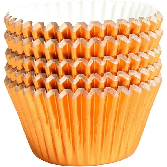 Minzimin 100Pcs Foil Cupcake Cup Liners, Foil Baking Cups, Foil Cupcake Liners for Baking Muffin,For Wedding Birthday Baby Shower Parties