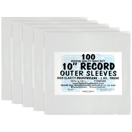 (500-Pack) 10 inch 78rpm Clear Vinyl Record Outer Sleeves – Heavy-Duty 3 Mil Polyethylene – Flush Cut  Archival-Quality Protection for Album Covers – Shields Against Dust  Scratches & Wea price history on PriceWatchPro