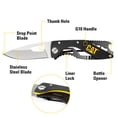 thumbnail image 2 of Cat 6-1/4 Inch Folding Skeleton Knife with Bottle Opener and Polished Blade - 980298, 2 of 7
