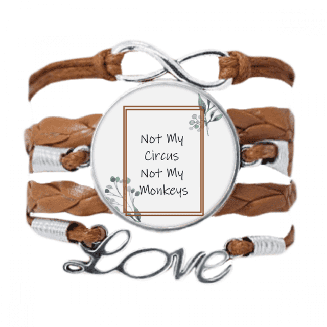 Mono de circo Unbranded Pulsera de cuero Negro trenzado 17.5 cm – 22.5 cm