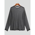 thumbnail image 3 of INCERUN Men's Streetwear Long Sleeve Lightweight Pullover Jumper Tops Shirts, 3 of 11