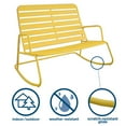 thumbnail image 4 of Novogratz Poolside Gossip Collection, Roberta Outdoor/Indoor Rocker Loveseat, Yellow, 4 of 11