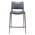 thumbnail image 4 of Ace Counter Stool Dark Gray & Walnut Counter Stool, Modern Style, Plush and durable faux leather fabric, Plywood, Indoor Bar, 4 of 5