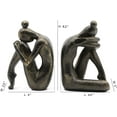 thumbnail image 3 of Thinker Decorative Bookends, Book Stopper Holder Nonskid, Book Ends for Shelves Living Room Office Home Decor, Resin, 1Pair/2Piece, 3 of 18