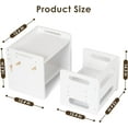 thumbnail image 6 of Montessori Weaning Table and Chair Set - Adjustable Design for Toddlers, Ideal for Mealtime, Learning, and Play, White, 6 of 6