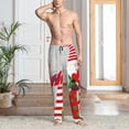 thumbnail image 4 of Salouo Christmas Gnome With Love Print Pajama Pants for Men, Lounge Pants Elastic Waistband Casual Men's sleepwear Loungewear Sleep Pajama Pant -Small, 4 of 7