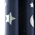 thumbnail image 6 of 1 Pc Simple Fashion Window Curtain Silver Stars Moon Blackout Curtain Heat Insulation Punching Curtain - 100x130cm (Navy), 6 of 6