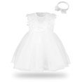 thumbnail image 2 of Robes de Baptême pour Bébés Filles Robe de Baptême Blanche 6 Mois, 2 of 2