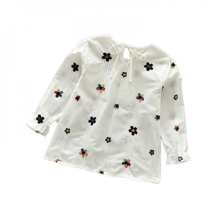 

Toddler Kids Baby Girls Casual Cotton Long Sleeve Blouse T Shirt Tops Clothes