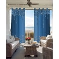 thumbnail image 4 of Blackout Curtains for Bedroom, Modern Blue Room Darkening Window Drapes for Living Room, Abstract Diamond Luxury Gradient Thermal Insulated Grommet Curtains, 52x63 inch, 2 Panels, 4 of 9