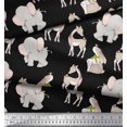 thumbnail image 2 of Soimoi Viscose Chiffon Fabric Deer,Elephant & Rabbit Kids Print Sewing Fabric Yard 42 Inch Wide, 2 of 2
