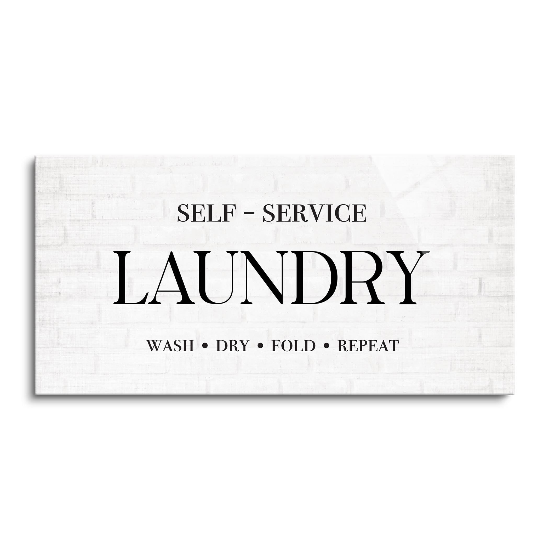 Self Service Laundry White Tile 36 X 18 Glass Wall Hanging Sign self-service-laundry-white-tile-36-x-18-glass-wall-hanging-sign