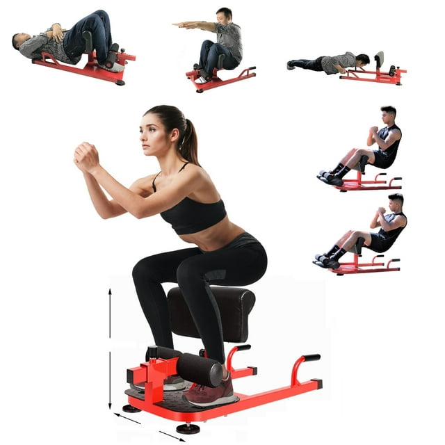 Multifunctional Squat Machine Deep Sissy Squat 10 in 1 AB Workout, Leg Exercise Squat Bench for Home Gym Core AB Trainer Abdominal Sit Up Push Up Crunch Exercise Workout Station Fitness Equipment