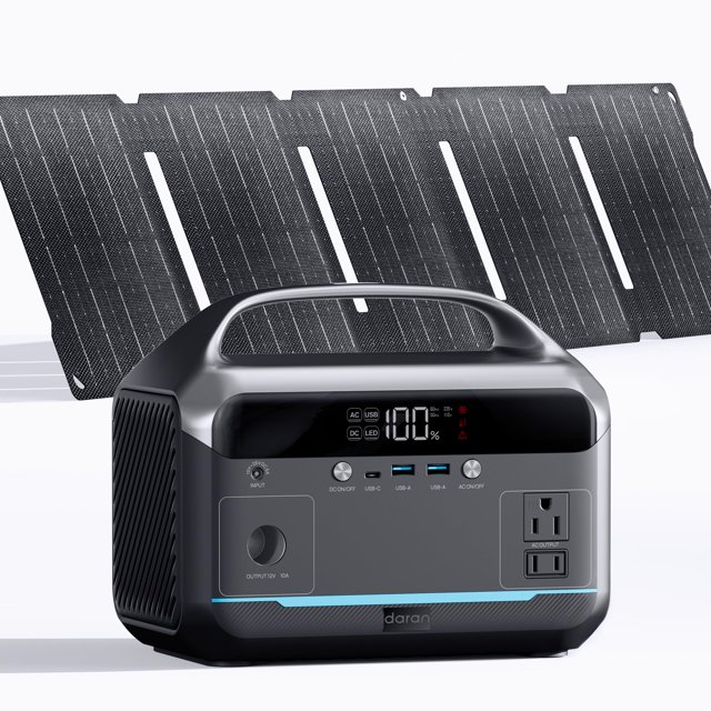 Central eléctrica portátil DaranEner 288Wh con panel solar de 40W