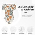 thumbnail image 4 of Kdxio Sunflowers 5 for Women's Short-Sleeved Onesie Stylish Round Neck Pajamas Bodysuit Jumpsuit Nightwear-Medium, 4 of 7