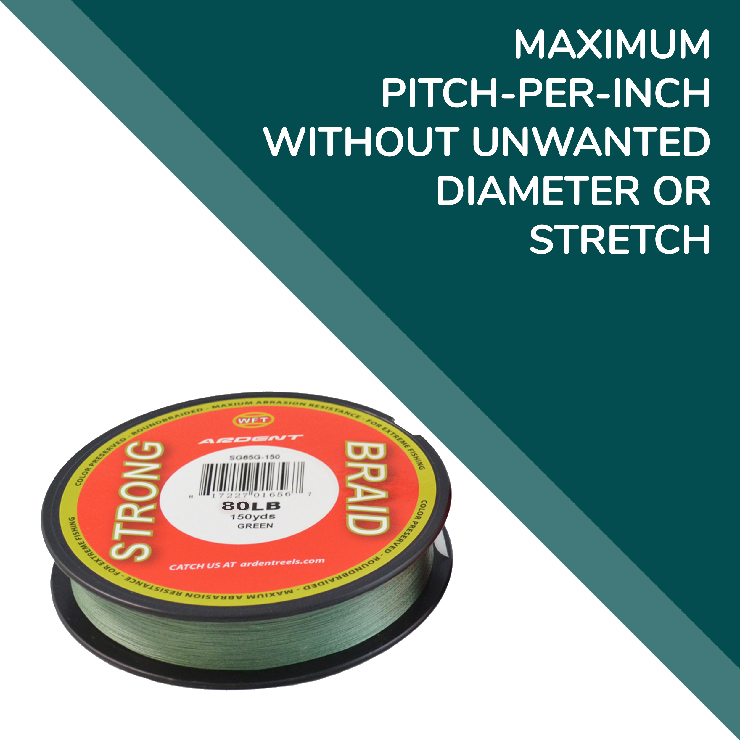 Ardent Strong Braid Fishing Line - Green 80-150 Yard