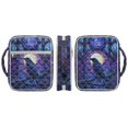 thumbnail image 2 of ZUXONGSY Stained Glass Crow Print Bible Cover for Women Large Bible Bag Portable Scripture Bag with Multiple Pockets Carrying Book Case for Study, 2 of 7