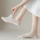 thumbnail image 2 of Pantuflas finas de algodón de verano para mujer, calcetines invisibles antideslizantes de seda helada que se pueden cortar, base de algodón puro para un estilo cómodo, 2 of 4