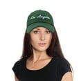 thumbnail image 2 of DALIX Los Angeles Baseball Cap Mens Womens Hats LA in Dark Green, 2 of 7