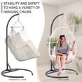thumbnail image 5 of C-Shape Base Hanging Chair Hammock Stand - Powder Coated Construction for Egg Chair and Indoor/Outdoor Hammock Chairs, STAND ONLY(Grey), 5 of 8