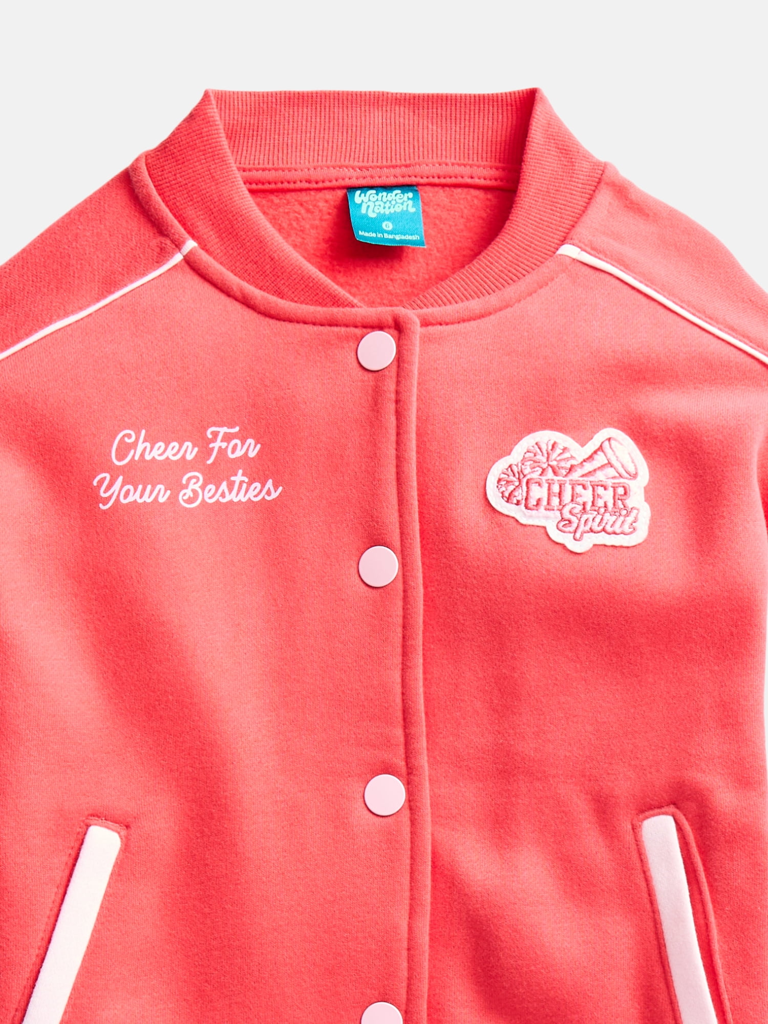 Wonder Nation Little Girls Bomber Jacket, Sizes 4-10