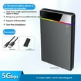thumbnail image 4 of 2.5 Inch HDD/SSD Type-C RGB Enclosure to USB3.2 Gen1 5Gbps HD External Hard Drive Enclosure Box Tool-Free, 4 of 8