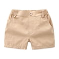 thumbnail image 3 of Summer Toddler Baby Boy Girl Clothes Set Casual Shorts Set Baby Solid Short Sleeve Romper Tops Shorts 2PCS, 3 of 9