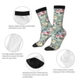 thumbnail image 3 of Fotbe Rose Flowers Pattern Long Socks for Men & Women – Breathable & Stretchy Compression Socks, Ideal for Running, Travel, and Everyday Wear Size 5-11, 3 of 6