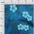 thumbnail image 2 of oneOone Viscose Chiffon Medium Blue Fabric Tropical Flower Quilting Supplies Print Sewing Fabric By The Yard 42 Inch Wide, 2 of 4