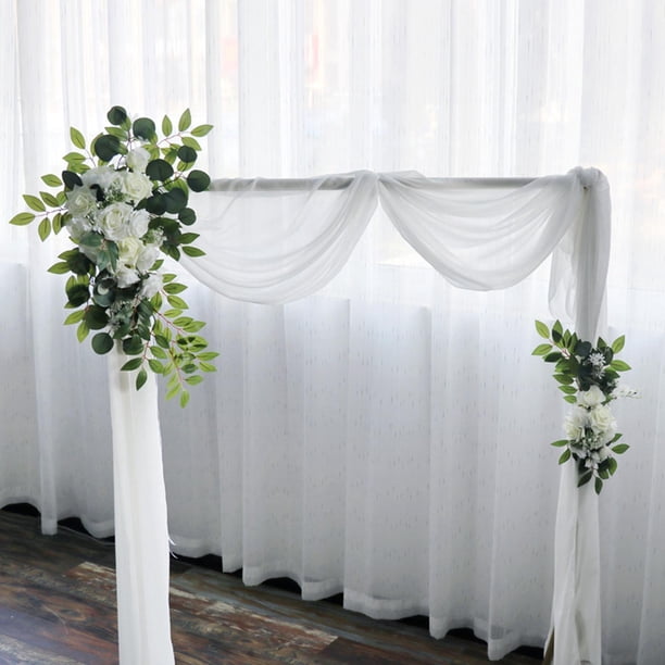 2 uds. de flores artificiales colgantes de hojas , flores decorativas hechas para anuncios para , , decoración d perfecl Corona colgante de puerta delantera