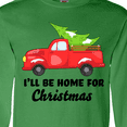 thumbnail image 4 of Inktastic I'll Be Home for Christmas Truck with Tree Long Sleeve T-Shirt, 4 of 5
