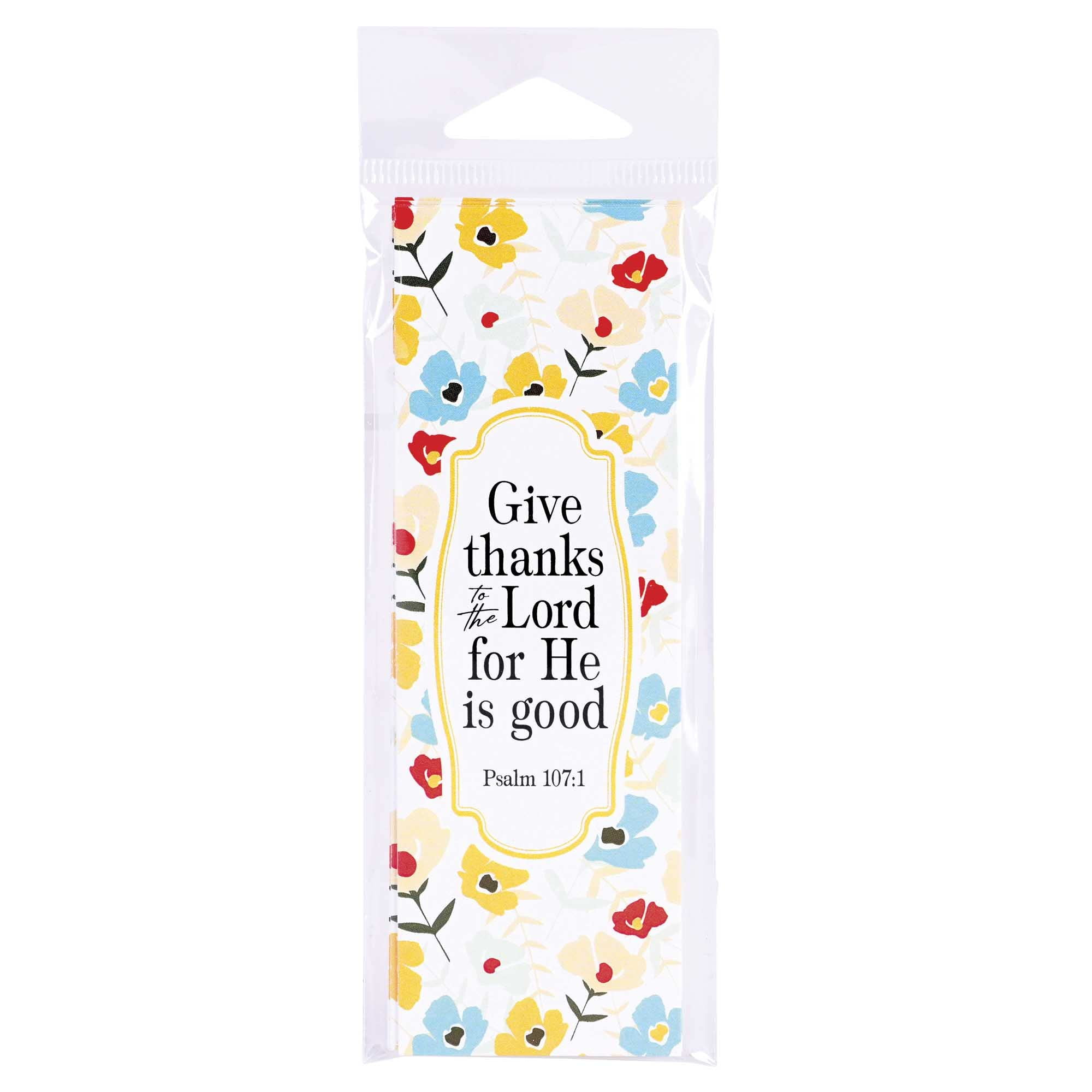 Dicksons BKM-3197 Give Thanks for He is Good Floral 5 Inch Paper Place Keeper Bookmark Pack of 12