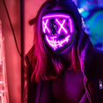 thumbnail image 3 of Máscara Led de neón luminosa para Halloween, máscaras para fiesta de carnaval, máscaras luminosas luminosas en la oscuridad, máscaras divertidas, suministros para disfraces de Cosplay, 3 of 4