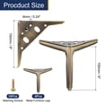 thumbnail image 2 of Uxcell 4Pcs Patas de Muebles de Metal, 6" Patas de Reemplazo en Forma de Triángulo para Sofá, Tocador, Muebles para Cama y Gabinete (Bronce), 2 of 7