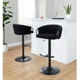 thumbnail image 2 of Claire Adjustable Bar Stool, Black Bar Stools, Bar Chairs, Swivel Bar Stools, Bar Stools Set of 2, Bar Height Stools Black, Gold Bar Stools (Black Metal, Black Velvet), 2 of 6