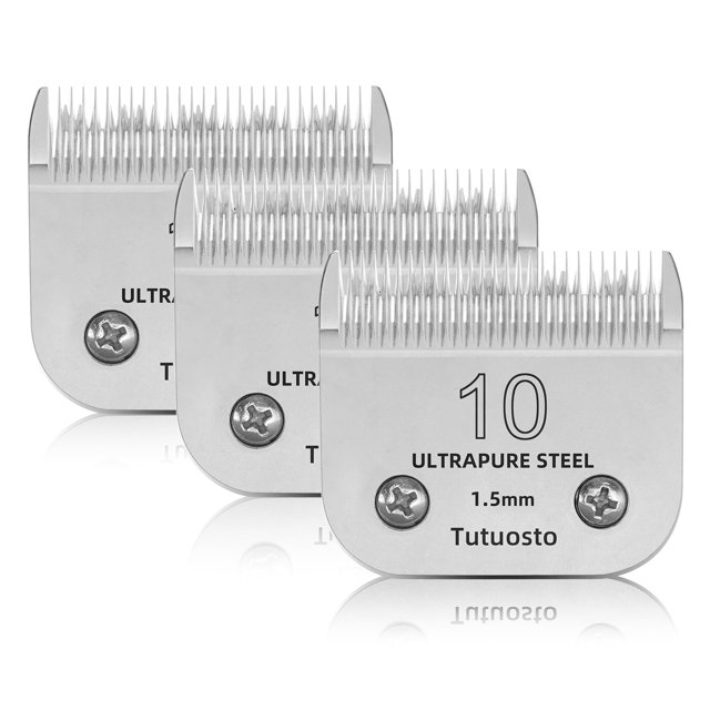 Recambio para aseo de mascotas Tutuosto 10# de Clipper Blades, 3 unidades