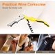 thumbnail image 4 of 10Pcs 5" Wine Openers Waiter Corkscrew Professional Red Wine Bottle Opener Double Hinged with Foil Cutter for Servers Bartender, Yellow, 4 of 5