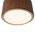 thumbnail image 2 of Tambo Semi-Flush Mount Ceiling Light - Dark Walnut Wood Finish Weathered Brass, 2 of 9