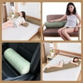 thumbnail image 7 of BH-JJSMGS Velvet Round Cervical Roll Cylinder Bolster Sleep Pillow with Removable Washable Cover, Full Moon Bolster for Knee/Leg/Neck Round Cylinder Pillow for Sleeping on Side or Back, 7 of 7