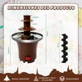 thumbnail image 2 of Fuente de Fondue de Chocolate, Mini Fuente de Chocolate, Fuente de Chocolate de 3 Niveles, Máquina Fuente para Queso, Acero Inoxidable Fuente de Fondue Chocolatem, Máquina de Fuente de queso Familiar, 2 of 5