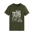 thumbnail image 1 of Camiseta de verano OD Green Tee, de manga corta, cuello redondo, transpirable, de corte holgado y fuente blanca, 1 of 5