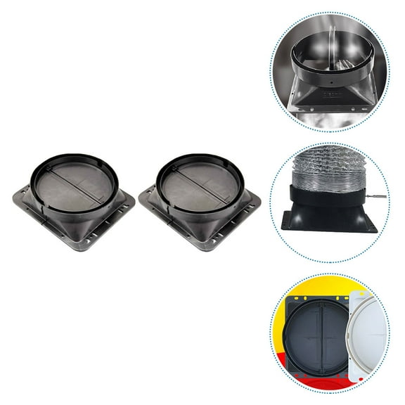 Range Hood Non-return Valve 2Pcs with Material for Home Kitchens