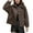 Coffee, variant on Women Plus Size Fuzzy Fleece Jacket Fall Casual Comfy Coat Lapel Button Long Sleeve Outerwear with Pockets New Coffee L