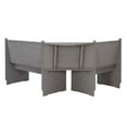 thumbnail image 4 of Kingfisher Lane Modern Pine Wood Corner Dining Nook Set in Gray, 4 of 34