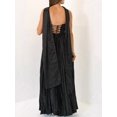 thumbnail image 2 of Black Pleated Strapless Maxi Dress With Choker Neckline And Ruched Bust, 2 of 30