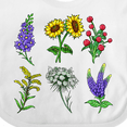 thumbnail image 4 of Inktastic Group of Beautiful Wildflowers Boys or Girls Baby Bib, 4 of 4