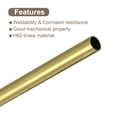 thumbnail image 4 of Uxcell 7mm x 0.5mm x 400mm Seamless Straight Brass Tube for Industry DIY Projects, 4 of 6