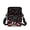 Black Cat Tulip Decoration, variant on Stretch Polyester Crossbody Purse Double Layer with Zipper Crossbody Bag for Travel, Flower Crossbody Bags